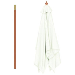 Berkfield Elegant Outdoor Parasol With Wooden Pole 150X200 Cm Sand - thumbnail 5