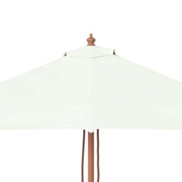 Berkfield Elegant Outdoor Parasol With Wooden Pole 150X200 Cm Sand - thumbnail 8