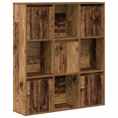 Berkfield Durable Bookcase Old Wood 89X24X101.5 Cm Engineered Wood