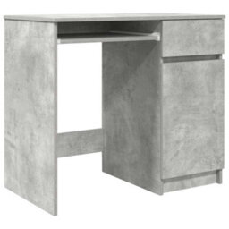 Berkfield Desk Concrete Grey 86X49X76 Cm Engineered Wood - thumbnail 2