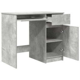 Berkfield Desk Concrete Grey 86X49X76 Cm Engineered Wood - thumbnail 5