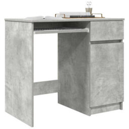 Berkfield Desk Concrete Grey 86X49X76 Cm Engineered Wood - thumbnail 4