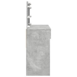 Berkfield Dressing Table With Led Concrete Grey 100X40X120 Cm - thumbnail 6