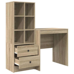 Walplus Desk With Storage With Drawer 2 Pcs Sonoma Oak 70 X 50 X 76 Cm - thumbnail 7