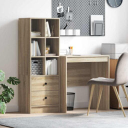 Walplus Desk With Storage With Drawer 2 Pcs Sonoma Oak 70 X 50 X 76 Cm - thumbnail 1