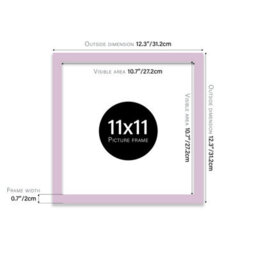 11X11 Lilac Picture Frame (27.9 X 27.9Cm) Poster, Photo, Artwork, Gallery Wall Or Print - thumbnail 3