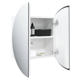Vidaxl Bathroom Cabinet With Round Mirror&led White 40X40X17.5 Cm - thumbnail 5