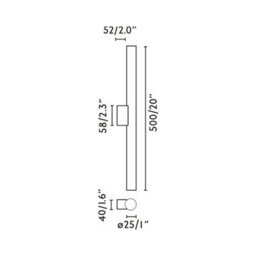 Luminosa Lighting Luminosa Calma Bathroom Wall Lamp Wood S14D Ip44 7W - thumbnail 3
