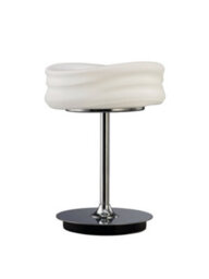 Luminosa Lighting Luminosa Mediterraneo Table Lamp 2 Light Gu10 Small, Polished Chrome, Frosted White Glass