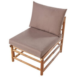 Beliani Garden Corner Sofa With Table 5 Seater Cerreto Bamboo Taupe Left Hand - thumbnail 8