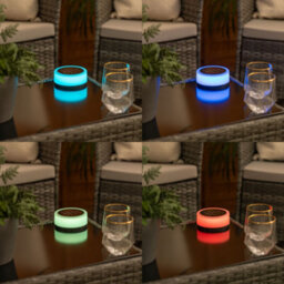 Valuelights Set Of 2 - Solar Powered Outdoor Garden Rgb Colour Changing Multi-Function Tabletop Lights Spike Stake Lights - thumbnail 4