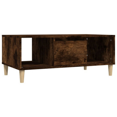 Berkfield Durable Coffee Table Smoked Oak 90X50X36,5 Cm Engineered Wood - image 1