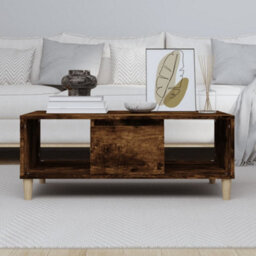 Berkfield Durable Coffee Table Smoked Oak 90X50X36,5 Cm Engineered Wood - thumbnail 3