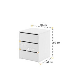Arte Idea Contemporary Chest Of Drawers Internal Cabinet In Black For A Modern Home (H)600mm (W)500mm (D)470mm - thumbnail 2