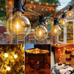 Extrastar 25 Led Festoon Lights Outdoor Garden String Lights 12M G40 Led Bulbs, Ip44 - thumbnail 5