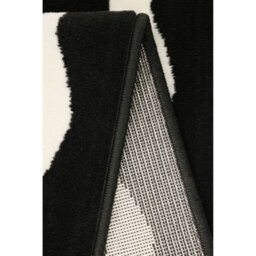 Melrose Colorama Scallop Black Medium Indoor Area Runner Rug 67/200Cm - thumbnail 3