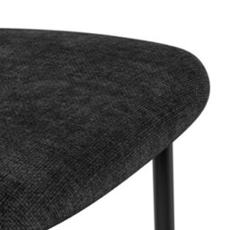 More4Homes Juno White Marble Ceramic Dining Table & 6 Myla Linen Black Chairs - thumbnail 8