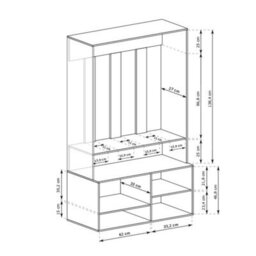 Spot Uni Wardrobe With Mirror Modern Functional Storage Unit 100X33X190 Cm Green Stone - thumbnail 4