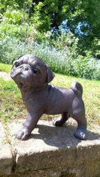 Inspirational Gifting Pug Dog Sculpture Garden Ornament - thumbnail 2
