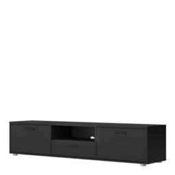 Wyld Haus Nagoya Black Low Media Tv Unit 2 Doors 1 Drawer 1 Shelf - thumbnail 6