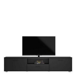 Wyld Haus Nagoya Black Low Media Tv Unit 2 Doors 1 Drawer 1 Shelf - thumbnail 9