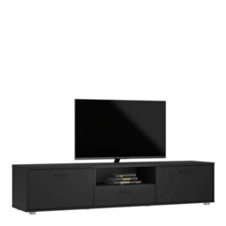 Wyld Haus Nagoya Black Low Media Tv Unit 2 Doors 1 Drawer 1 Shelf - thumbnail 8