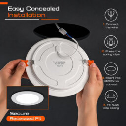 18W Led Recessed Ceiling Lights 8.6 Inch Cool White 6400K Adjustable Flush Mount Downlight For Bathroom Kitchen Bedroom 5 - thumbnail 7