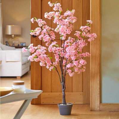 Smart Garden Marco Paul Artificial Pink Cherry Blossom Tree - 140Cm - image 1