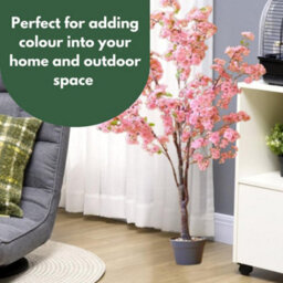 Smart Garden Marco Paul Artificial Pink Cherry Blossom Tree - 140Cm - thumbnail 7