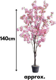 Smart Garden Marco Paul Artificial Pink Cherry Blossom Tree - 140Cm - thumbnail 2