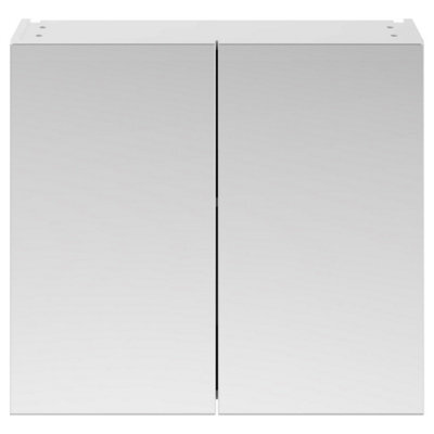 FNX Bathrooms Element 800mm 2 Door Gloss White Wall Hung Mirror Cabinet Contemporary 715mm - image 1