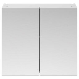 FNX Bathrooms Element 800mm 2 Door Gloss White Wall Hung Mirror Cabinet Contemporary 715mm