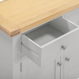 Seconique Windsor 2 Door 2 Drawer Sideboard Grey Oak With Dovetail Joints Fully Assembled - thumbnail 6