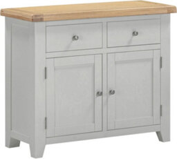 Seconique Windsor 2 Door 2 Drawer Sideboard Grey Oak With Dovetail Joints Fully Assembled - thumbnail 2