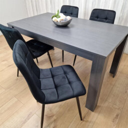 Kosy Koala Modern Dining Table Set With 4 Black Velvet Chairs Wood Dining Set Furniture - thumbnail 9