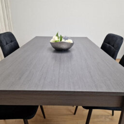 Kosy Koala Modern Dining Table Set With 4 Black Velvet Chairs Wood Dining Set Furniture - thumbnail 2