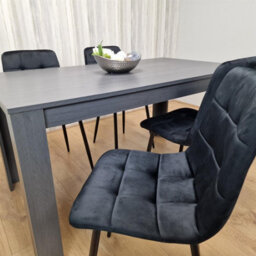 Kosy Koala Modern Dining Table Set With 4 Black Velvet Chairs Wood Dining Set Furniture - thumbnail 5