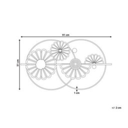 Beliani Wall Decor Flower Promethium Metal 51 Cm Gold - thumbnail 3