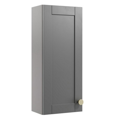 Ashford Matt Dusty Grey Bathroom Single Wall Cabinet (H)72Cm (W)29.5Cm - image 1