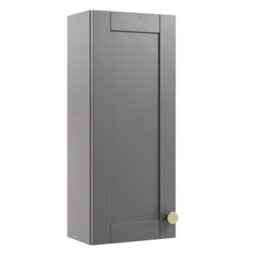 Ashford Matt Dusty Grey Bathroom Single Wall Cabinet (H)72Cm (W)29.5Cm - thumbnail 1