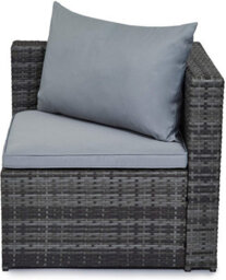 Evre 4 Seat Grey Outdoor Rattan Garden Furniture Sofa Set With Coffee Table - Malaga For Conservatories Patios - thumbnail 5