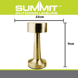 Touch Lamp Rechargeable 3 Light Settings 10Cm X 21Cm Brushed Gold X 1 - thumbnail 2