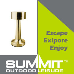 Touch Lamp Rechargeable 3 Light Settings 10Cm X 21Cm Brushed Gold X 1 - thumbnail 4