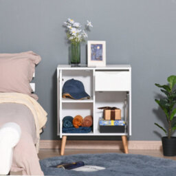 Wyld Haus Suyopa Grey Sideboard 1 Drawer 2 Doors 60W X 30D X 72H Cm - Scandinavian Style - thumbnail 8