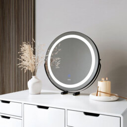 CARME Home Piper White Dressing Table With Zara Led Mirror - thumbnail 3
