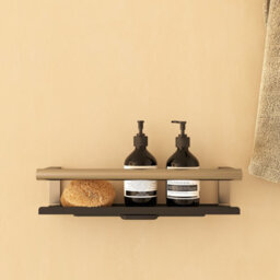 Cosmic Bathroom Shelf, Bathroom Organizer, Matt Silver And Black, Architect S+ Collection - thumbnail 3