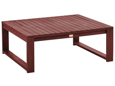 Beliani Garden Mahogany Brown Acacia Coffee Table - 90 X 75 X 35 Cm Outdoor - image 1