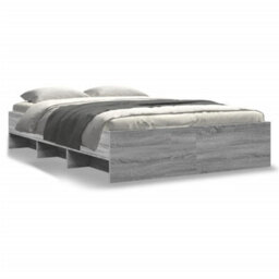 Berkfield Bed Frame Without Mattress Grey Sonoma 140X200 Cm Engineered Wood - thumbnail 2