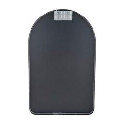Living And Home Black Aluminum Alloy Arch Bathroom Mirror Hd Glass With Towel Bar Wall Vanity Mirror 40X60Cm - thumbnail 3