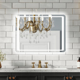 Probaty Bathrooms Led Illuminated Mirror Dimmable 700X500mm,hand Sweep Sensor Switch With Anti-Fog, Backlit Wall Vanity Mirror - thumbnail 1
